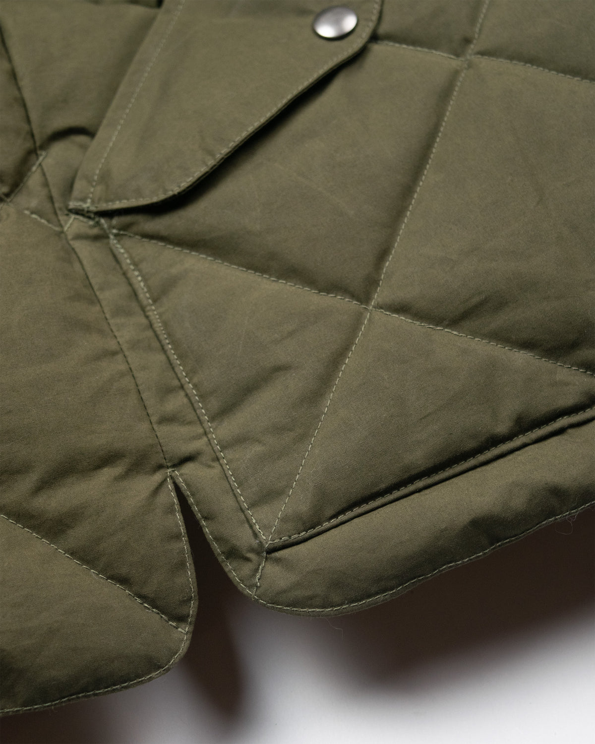 Diagonal Quilted Sweater - Dry Wax Cotton - Douglas Green