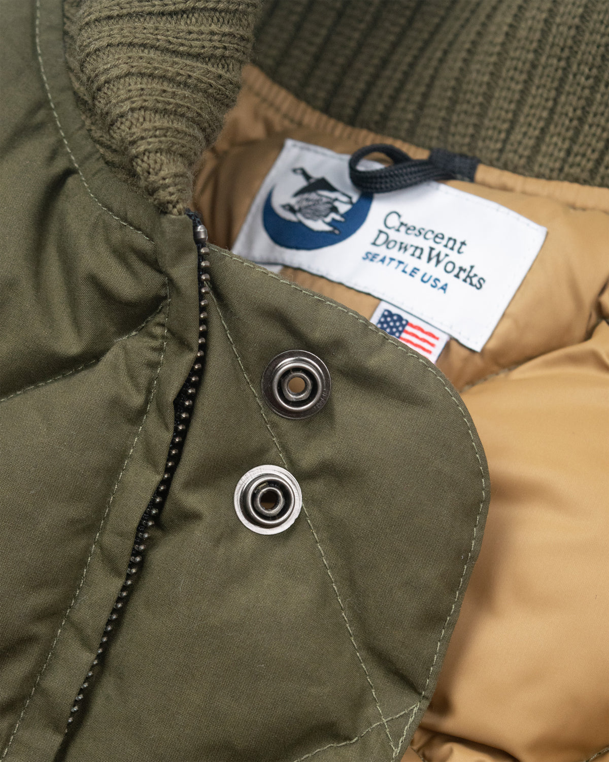 Diagonal Quilted Sweater - Dry Wax Cotton - Douglas Green