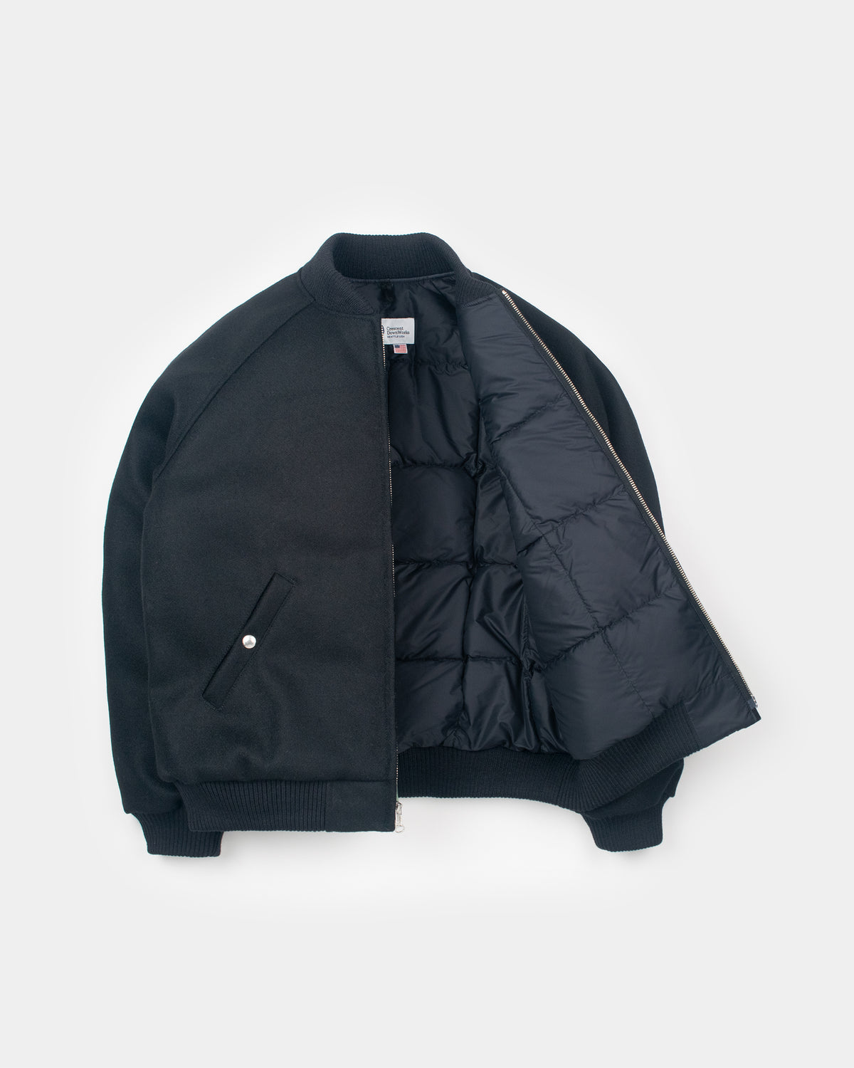 Down Bomber - Wool - Black