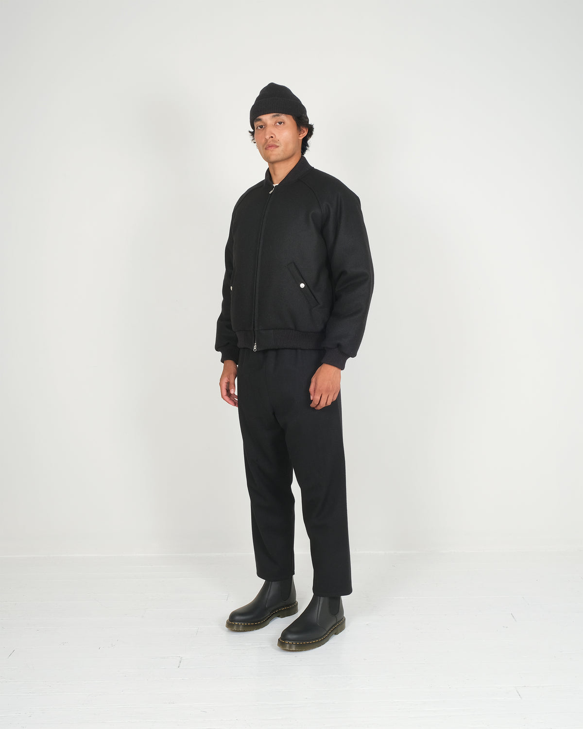 Down Bomber - Wool - Black