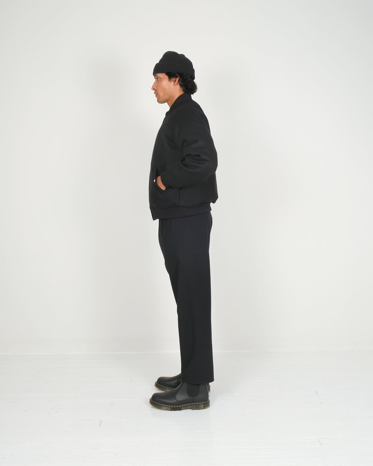 Down Bomber - Wool - Black