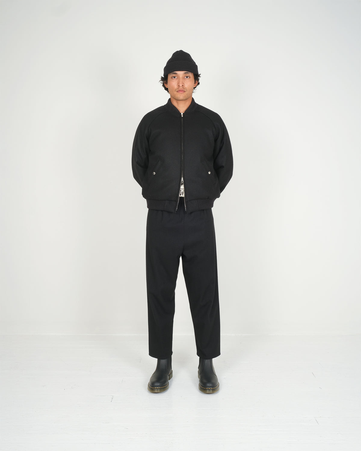 Down Bomber - Wool - Black