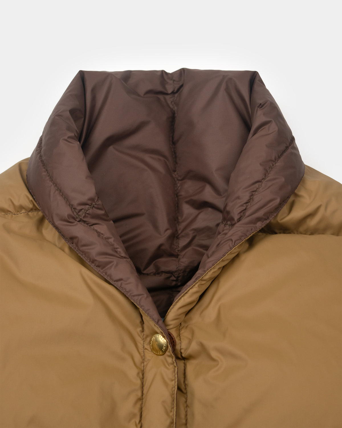 Snap Down Throw Blanket - Nylon - Brown & Dark Tan