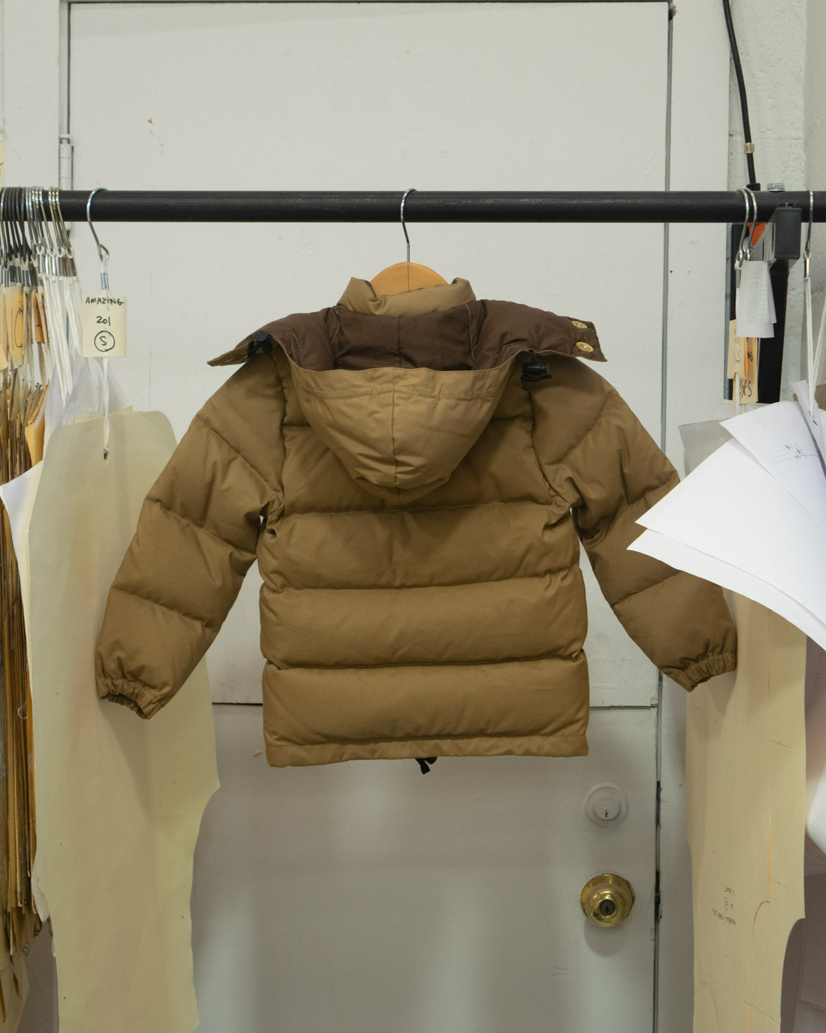 Sample Series | Kid&#39;s Down Sweater | Tan &amp; Brown