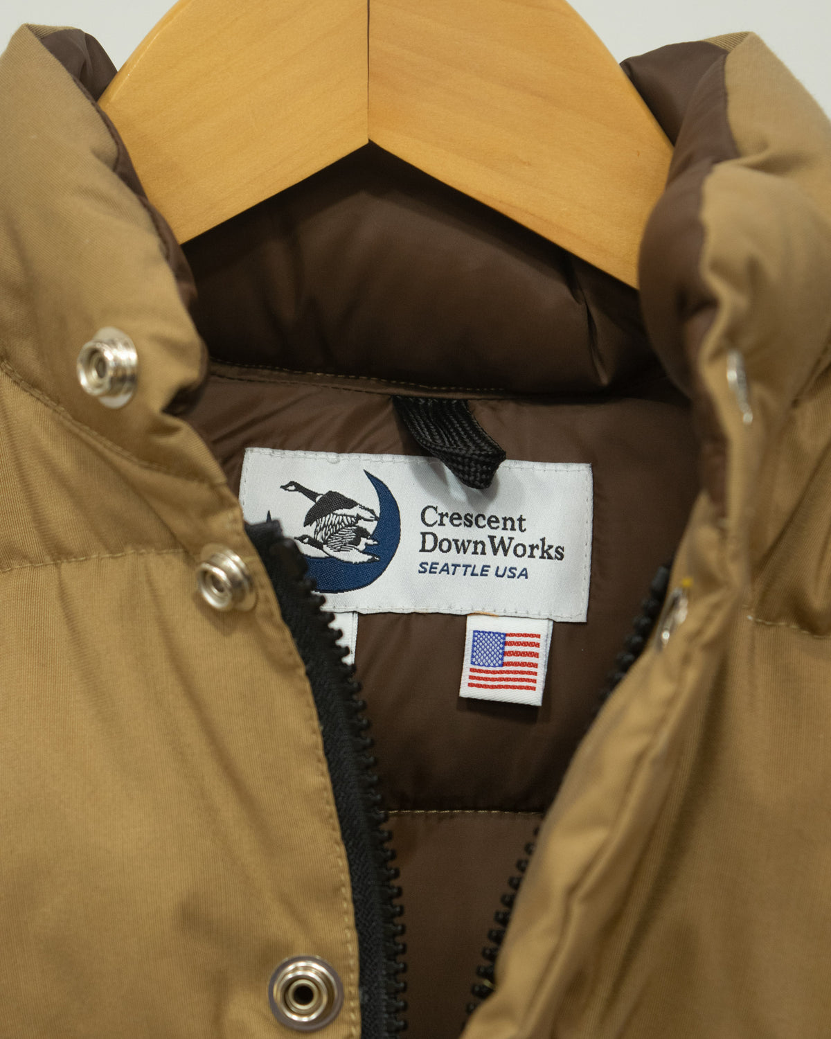 Sample Series | Kid&#39;s Down Sweater | Tan &amp; Brown