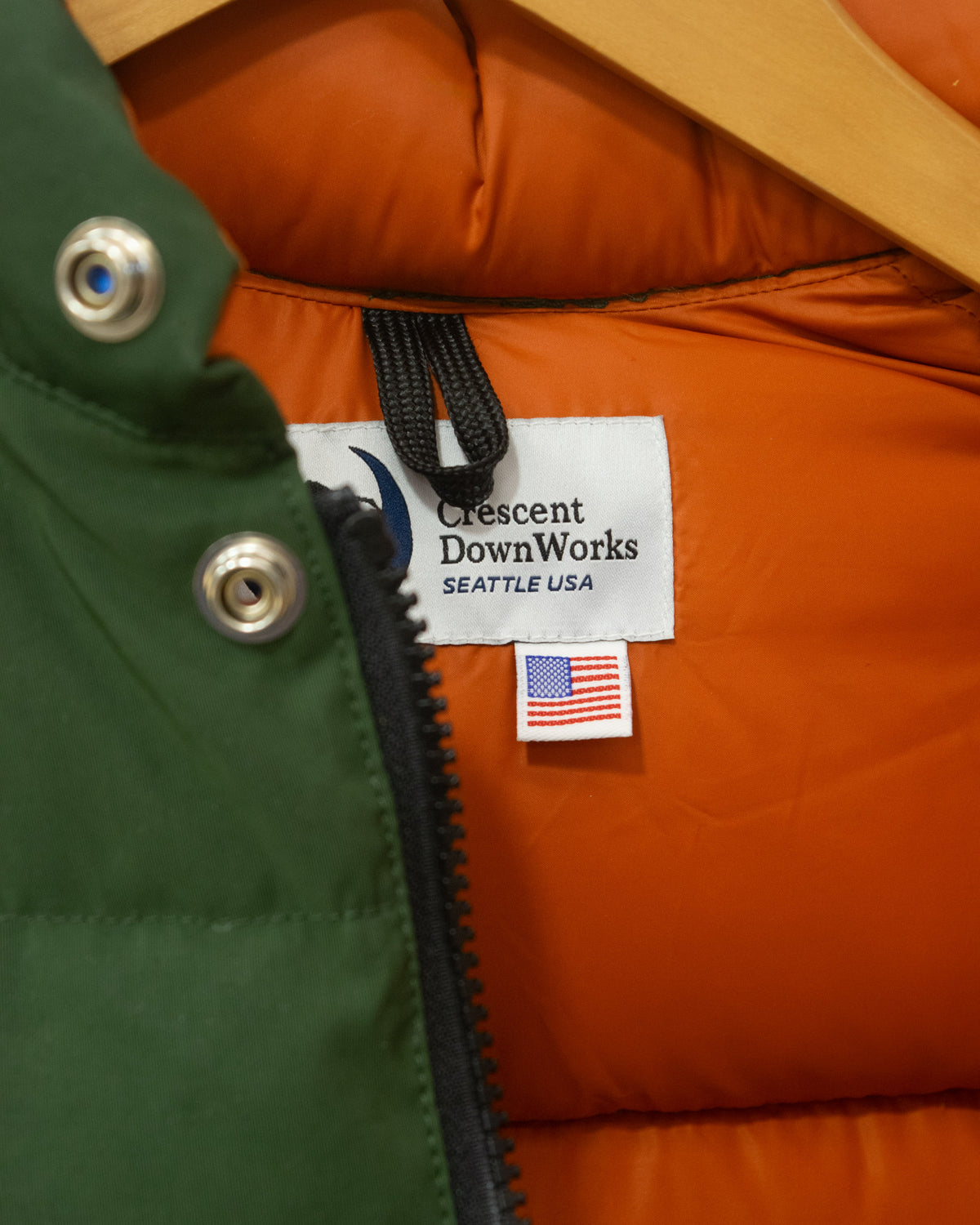 Sample Series | Kid&#39;s Down Sweater | Olive &amp; Rust