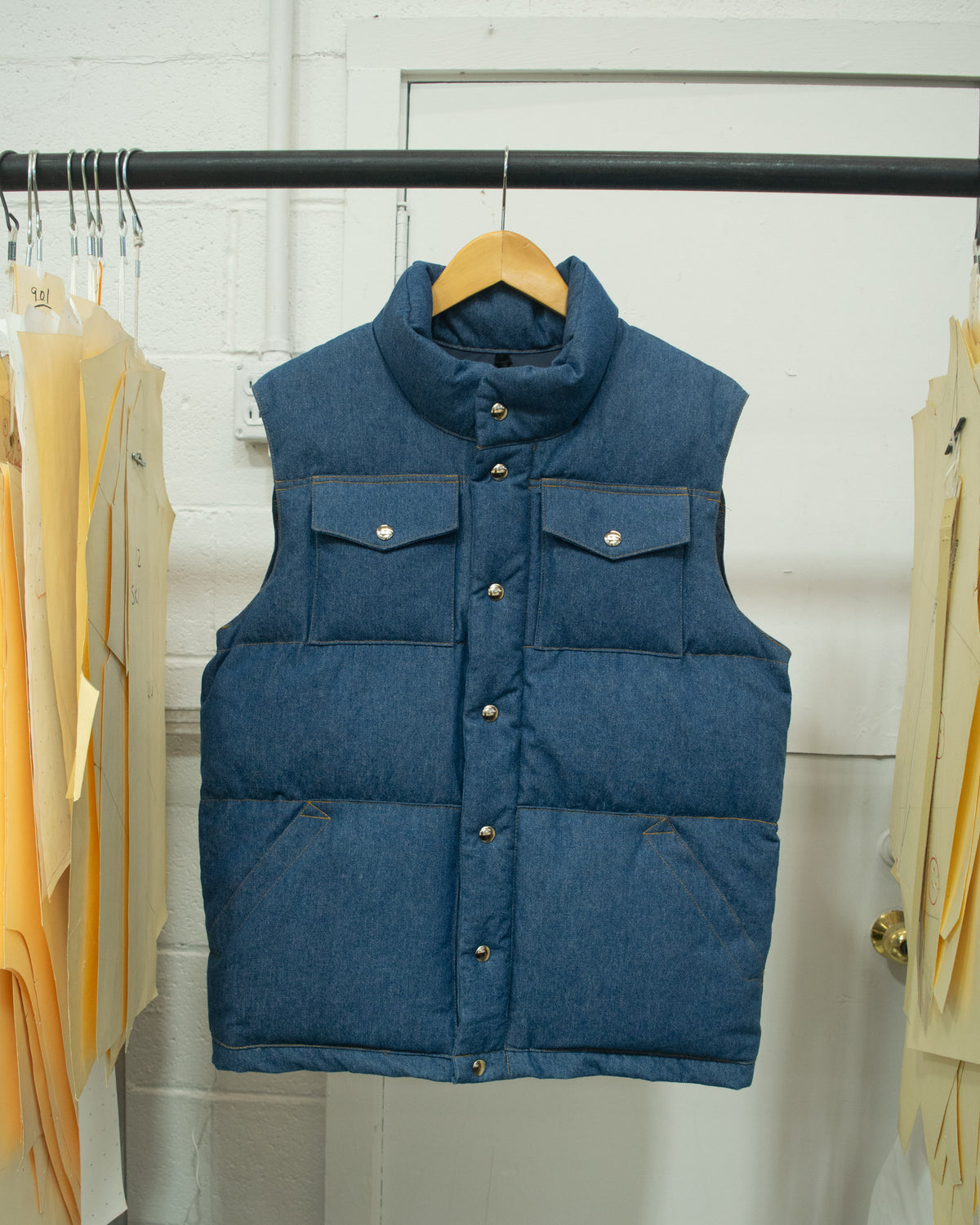 Sample Series | Italian Vest | Indigo Light Wash Denim