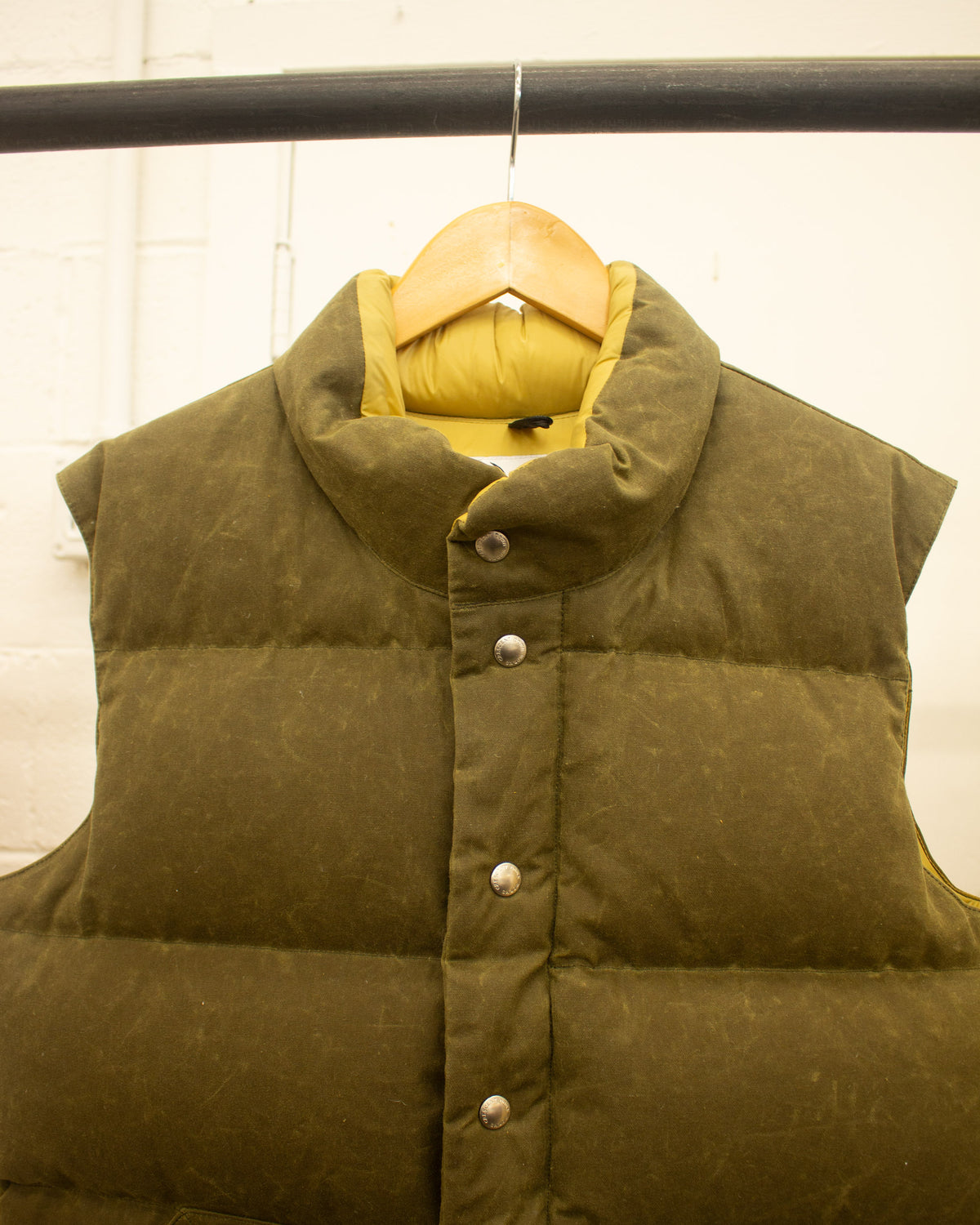 Sample Series | Italian Vest | Olive Waxed Cotton