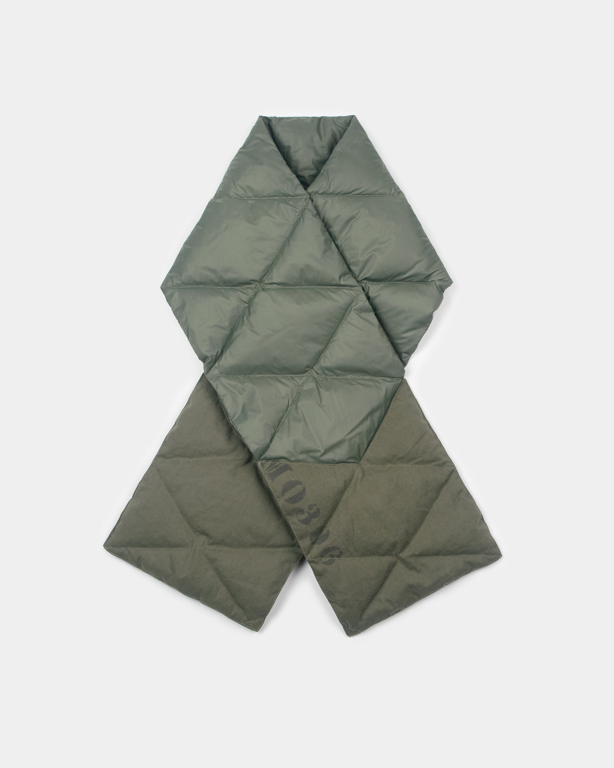 Down Army Surplus Scarf - Patchwork Olive