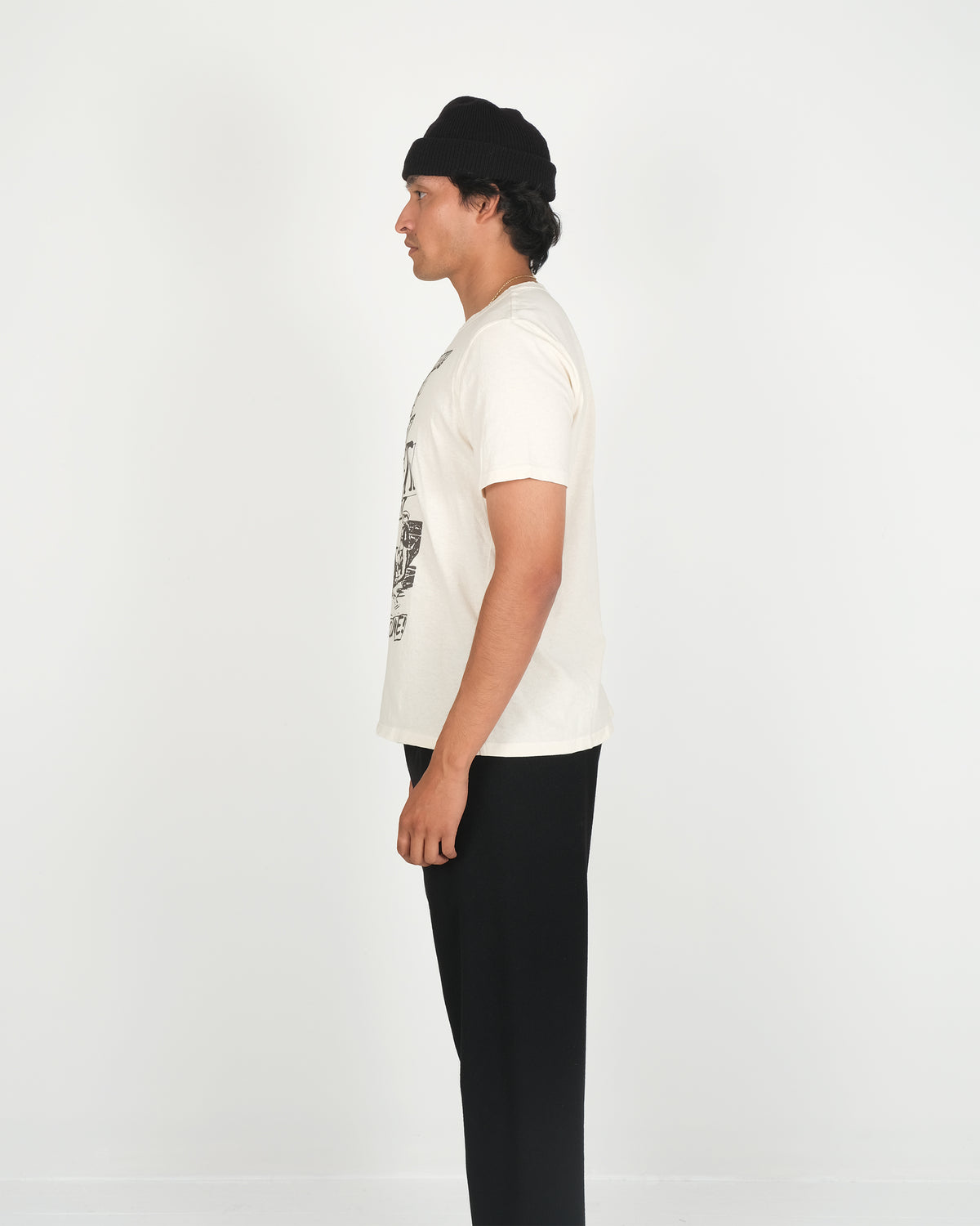 Short sleeve T-shirt - Cafe Paradiso Open Mic - Warm White