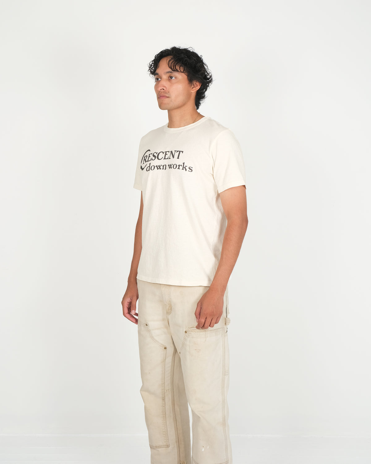 Short sleeve T-shirt - Vintage Logo - Warm White