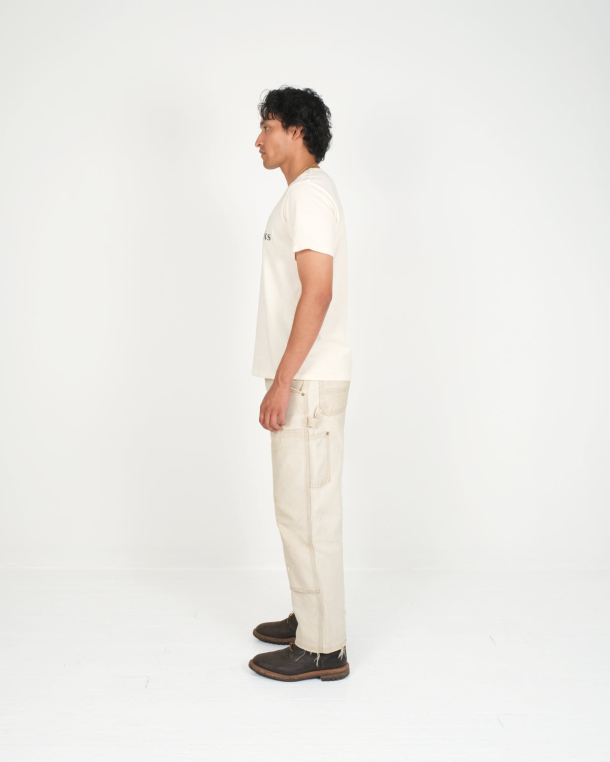 Short sleeve T-shirt - Vintage Logo - Warm White