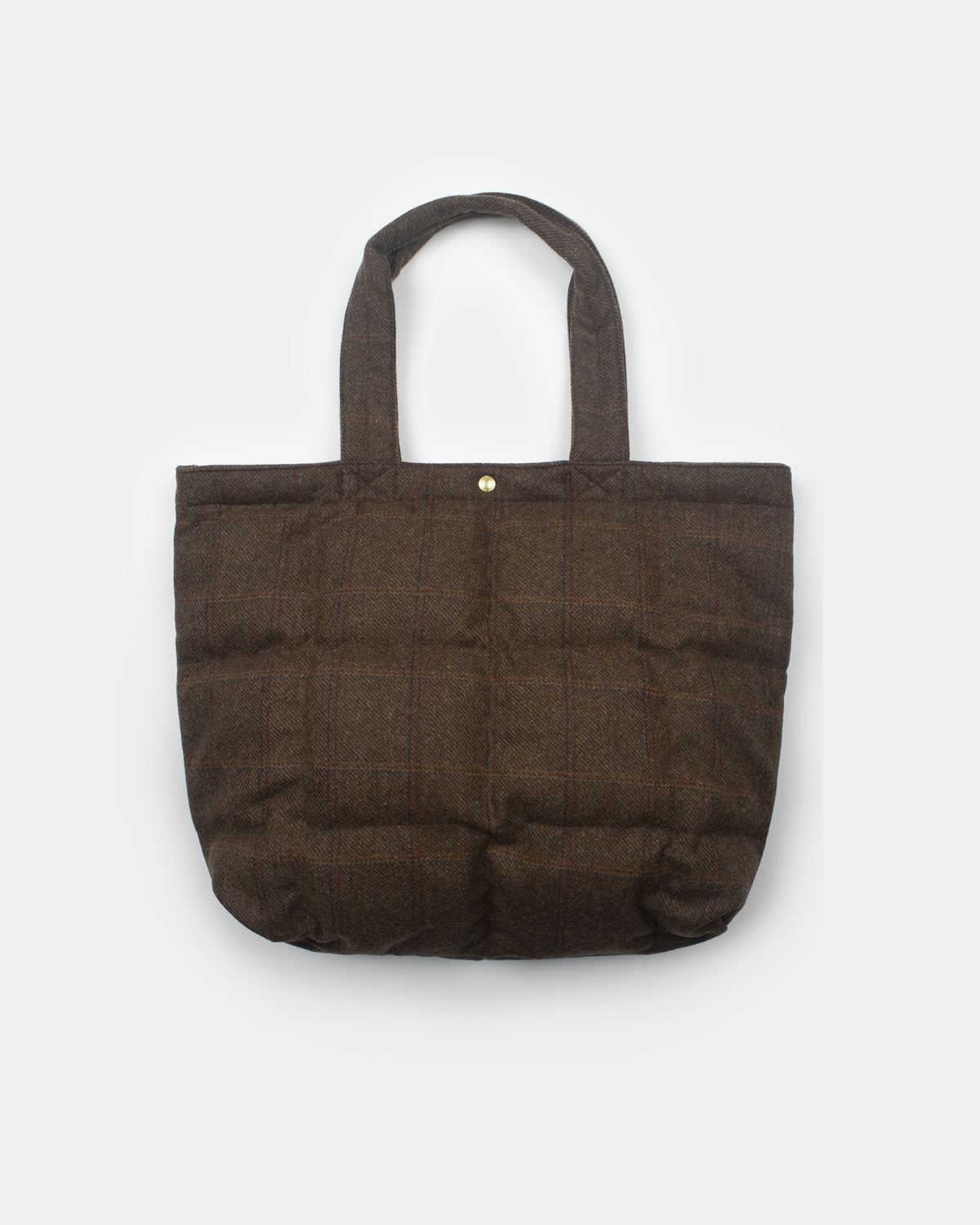 Down Tote - Wool - Billionaire Brown Plaid