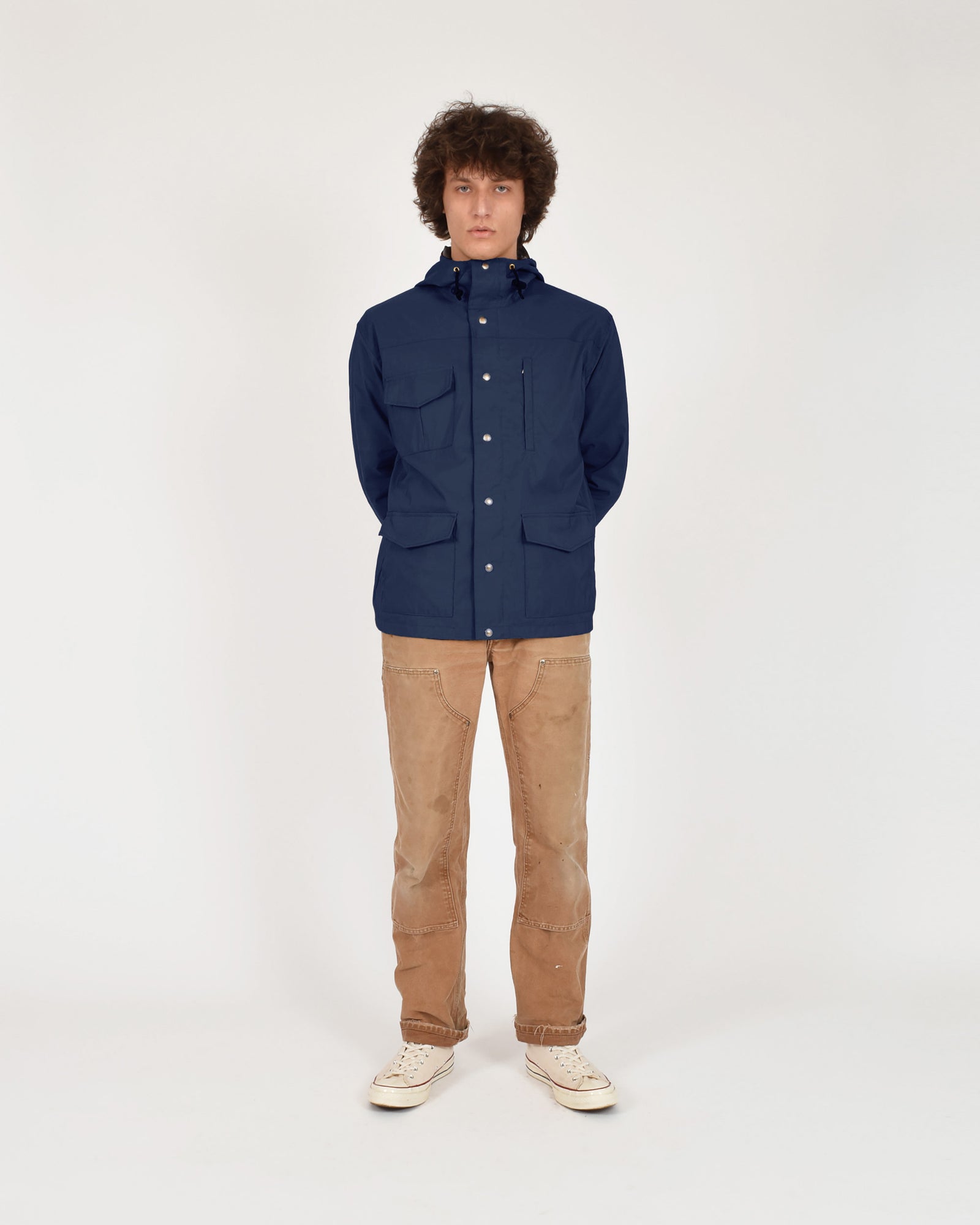 Michi Jacket in Navy showing front of jacket