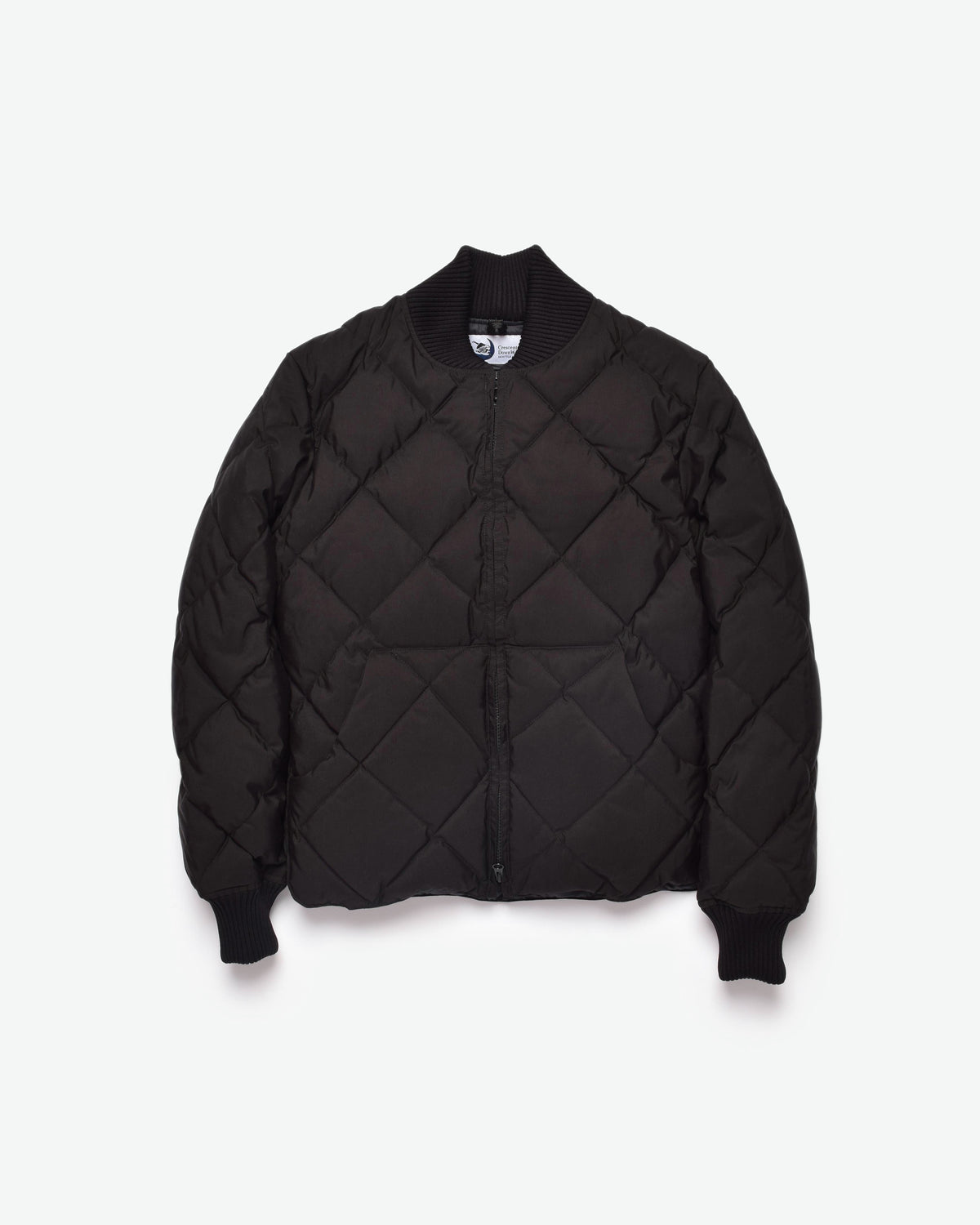 Crescent Down Works Diagonal Quilt Sweater | Black