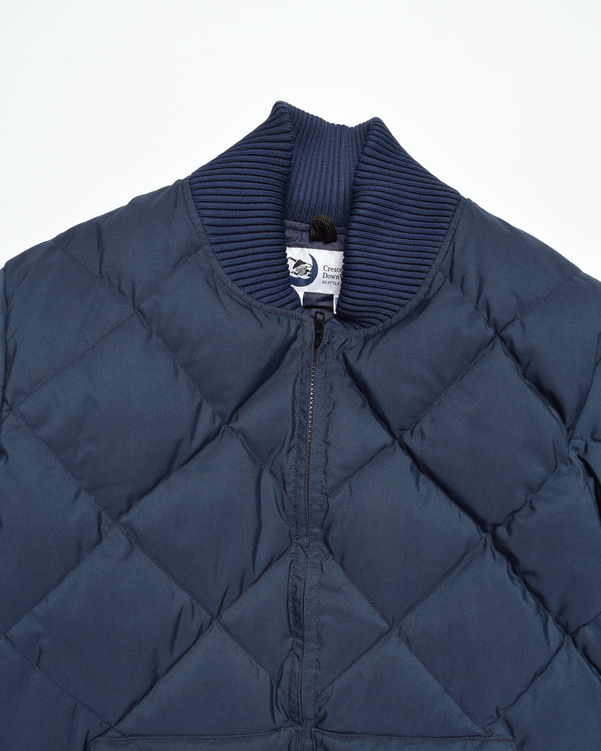 Diagonal Quilt Sweater - Navy