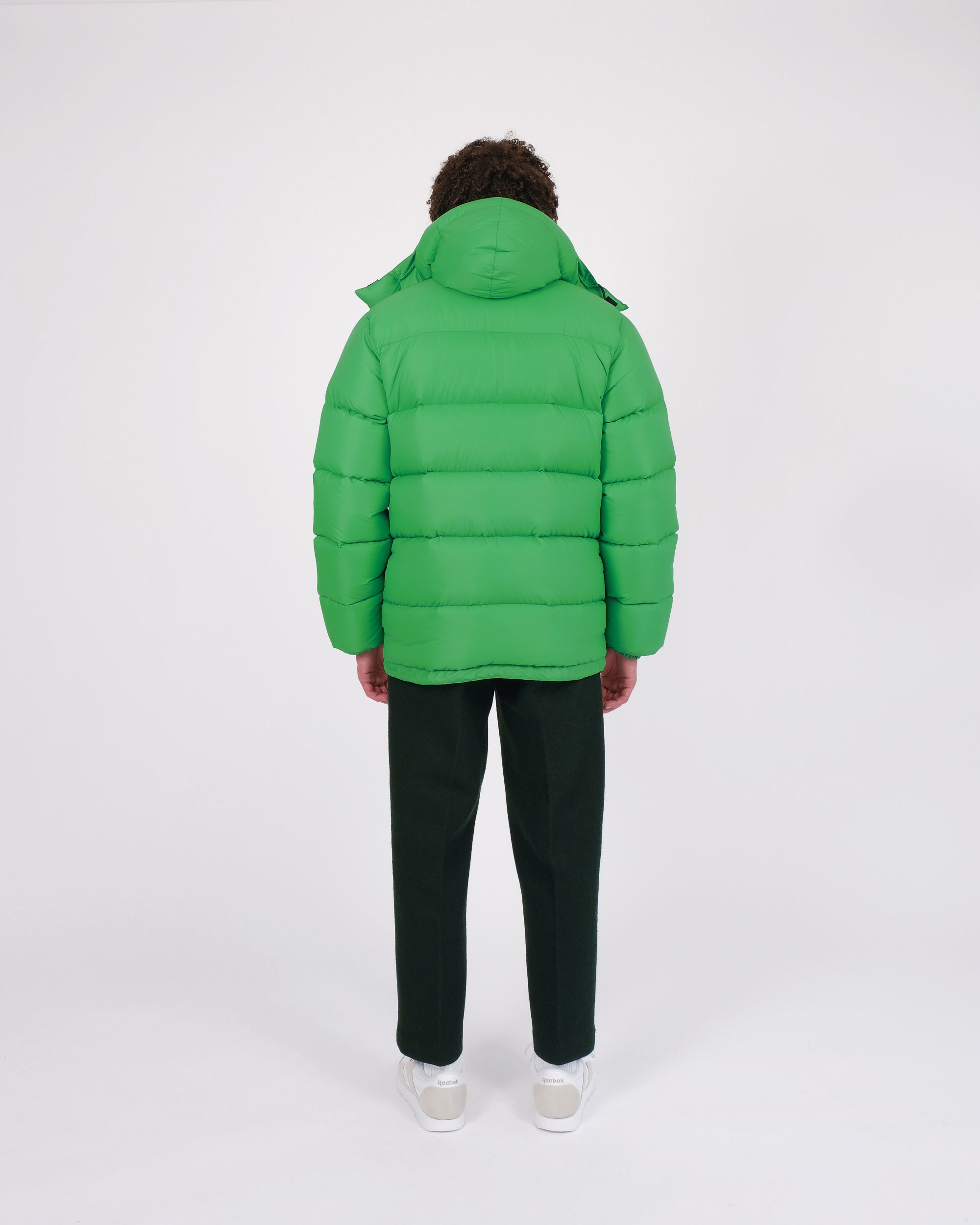 Crescent Down Works Green Kelly Nylon | Classico Streakfree | Parka Down