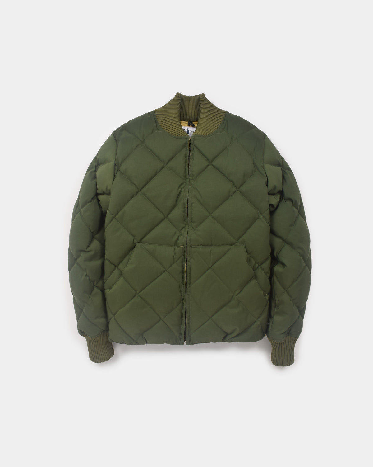 Diagonal Quilt Sweater - Olive